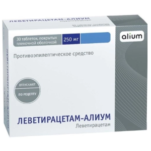 Купить: Леветирацетам-Алиум 250 мг 30 шт таблетки покрытые пленочной оболочкой