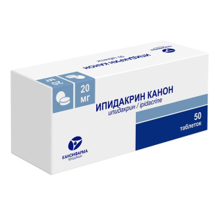Купить: Ипидакрин Канон 20 мг 50 шт таблетки