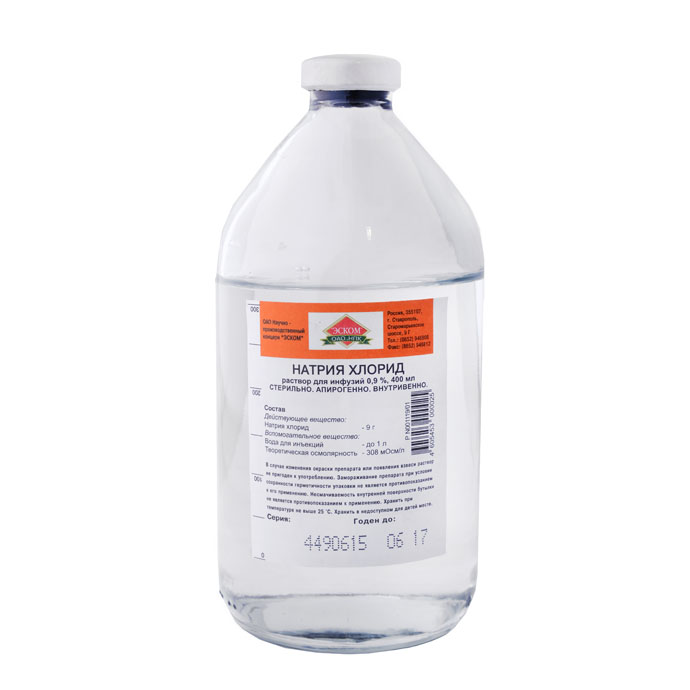 Купить Натрия хлорид 0,9 % 400 мл раствор для инфузий