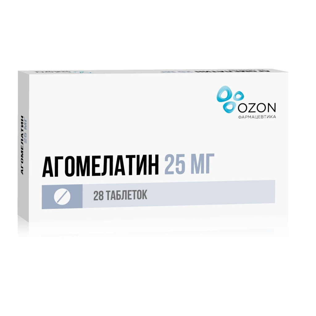 Агомелатин таб ппо 25мг №28 ⭐ Купить в интернет-аптеке | Артикул: 10038106  | Производитель: Озон - Ваша Аптека №1 | Москва и Московская область