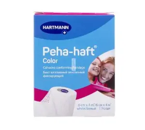 Купить Peha-Haft Color 6 см х 4 м бинт эластичный когезивный фиксирующий белый