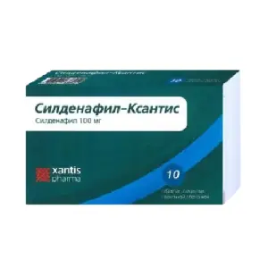 Купить Силденафил Ксантис 100 мг 10 шт таблетки покрытые пленочной оболочкой