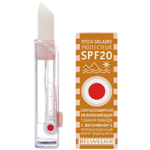 Купить: Belweder SPF 20 4 г помада для губ увлажняющая витамин Е