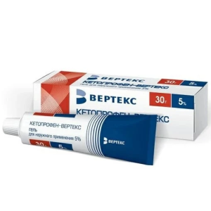 Купить: Кетопрофен-Вертекс 5 % 30 г гель для наружного применения