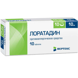 Купить: Лоратадин-Верте таблетки 10мг №10