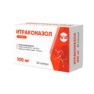 Купить: Итраконазол 100 мг 30 шт капсулы