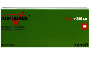 Купить: Апроваск 5 мг + 300 мг 28 шт таблетки покрытые пленочной оболочкой