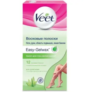 Купить Veet 12 шт полоски восковые для депиляции