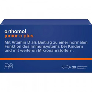 Купить: Orthomol Junior C plus таблетки жевательные курс 30 дней