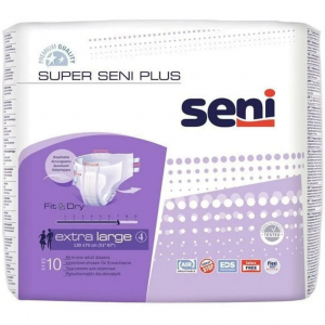 Купить: Seni Super Plus подгузники р.XL №10 (7 капель)