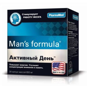 Купить: Man's formula Активный день 630 мг 30 шт капсулы