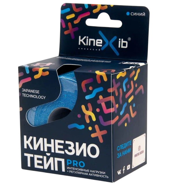 Купить Кинезио тейп Kinexib Pro 5 см х 5 м бинт адгезивный синий