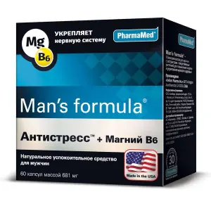 Купить Man's formula Антистресс + Магний В6 60 шт капсулы
