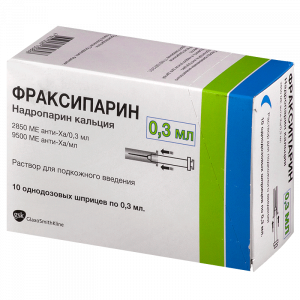 Купить: Фраксипарин 9500 МЕ анти-Ха/мл 0,3 мл 10 шт раствор для подкожного введения шприц