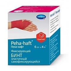 Купить: Peha-Haft 4 м х 6 см бинт эластичный когезивный без латекса красный