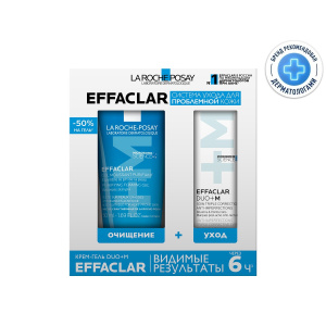 Купить: La Roche-Posay Effaclar набор Duo+M 40 мл крем + 200 мл гель очищающий