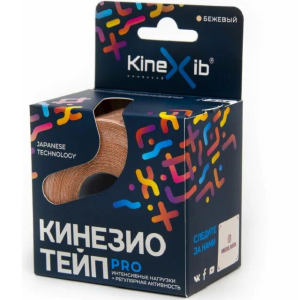 Купить: Кинезио тейп Kinexib Pro 5 см х 5 м бинт адгезивный бежевый