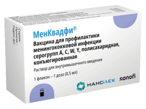Купить: МенКвадфи Вакцина Менингококковая 1 ДОЗ 0,5 мл раствор для внутримышечного введения