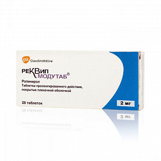 Купить Реквип Модутаб 2 мг 28 шт таблетки покрытые пленочной оболочкой пролонгированного действия
