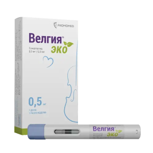 Купить: Велгия Эко 0,5 мг/доз 0,5 мл 4 шт раствор для подкожного введения шприц в автоинжекторе