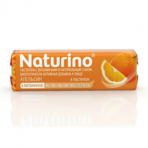 Купить: Naturino 8 шт пастилки с витаминами и натуральным соком апельсин