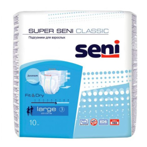 Купить: Seni Super Classic подгузники р.L №10 (6 капель)