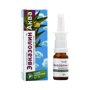 Купить: Эвказолин Аква 0,1% 10 мл спрей назальный
