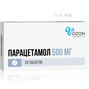 Купить Парацетамол 500 мг 20 шт таблетки