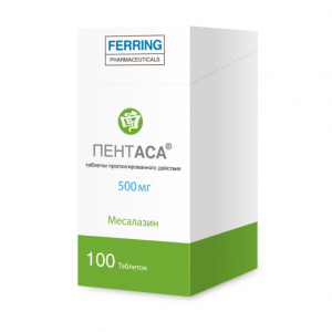 Купить: Пентаса 500 мг 100 шт таблетки с пролонгированным высвобождением
