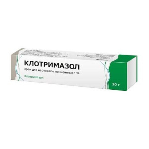 Купить: Клотримазол 1 % 20 г крем для наружного применения