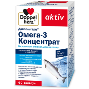 Купить: Доппельгерц Актив Омега-3 концентрат 60 шт капсулы