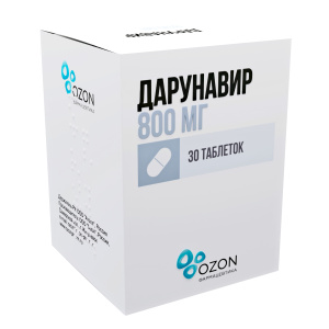 Купить: Дарунавир 800 мг 30 шт таблетки покрытые пленочной оболочкой