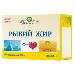 Купить: Mirrolla Рыбий Жир пищевой 370 мг 200 шт капсулы