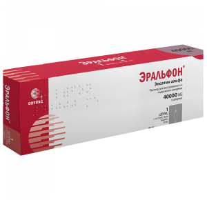 Купить Эральфон 40 тыс МЕ 1 мл 1 шт раствор для внутривенного и подкожного введения шприц с устойством защитой иглы