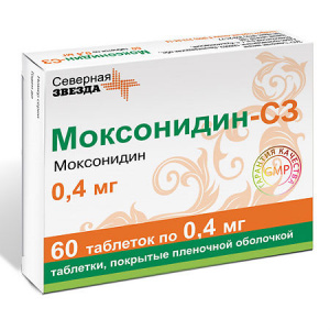 Купить: Моксонидин-СЗ 400 мкг 60 шт таблетки покрытые пленочной оболочкой