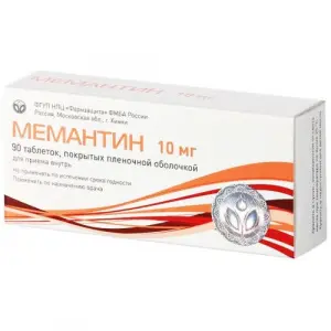 Купить Мемантин 10 мг 90 шт таблетки покрытые пленочной оболочкой