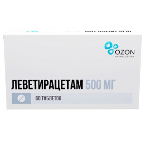 Купить: Леветирацетам 500 мг 60 шт таблетки покрытые пленочной оболочкой