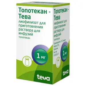 Купить Топотекан-Тева 1 мг 5 мл 1 шт лиофилизат для приготовления раствора для инфузий