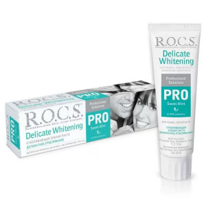 Купить: Rocs Pro 135 г паста зубная деликатное отбеливание сладкая мята