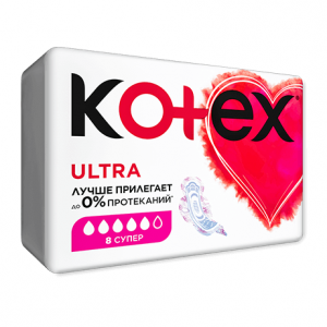 Купить: Kotex Ultra Super прокладки №8 сетчатые