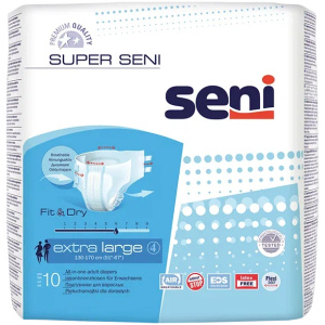 Купить: Seni Super подгузники 10 шт размер XL 6 капель