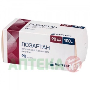 Купить: Лозартан 100 мг 90 шт таблетки покрытые пленочной оболочкой