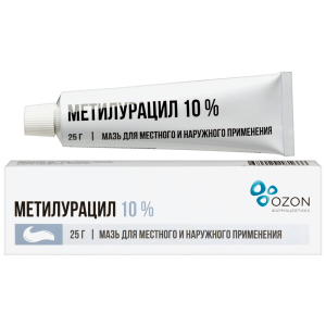 Купить: Метилурацил 10 % 25 г мазь для местного и наружного применения