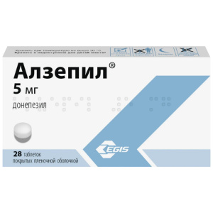 Купить: Алзепил 5 мг 28 шт таблетки покрытые оболочкой