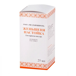 Купить: Женьшеня 25 мл настойка флакон