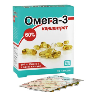 Купить: Омега 3 1,0 концентрат 60% 80 шт капсулы