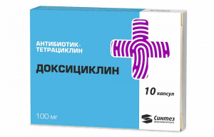 Купить: Доксициклин капсулы 100мг №10