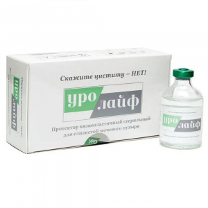 Купить: Уролайф 50 мл протектор вязкоэластичный стерильный для слизистой мочевого пузыря