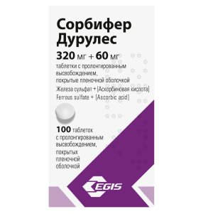 Купить: Сорбифер Дурулес 100 шт таблетки с пролонгированным высвобождением покрытые пленочной оболочкой