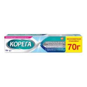 Купить Корега 70 г крем для фиксации зубных протезов нейтральный вкус